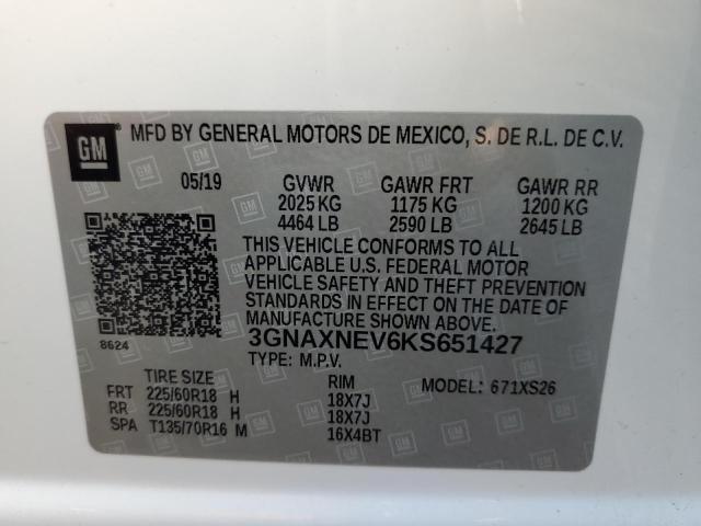 Photo 11 VIN: 3GNAXNEV6KS651427 - CHEVROLET EQUINOX 