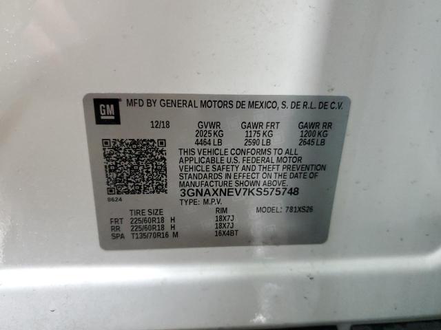 Photo 11 VIN: 3GNAXNEV7KS575748 - CHEVROLET EQUINOX 