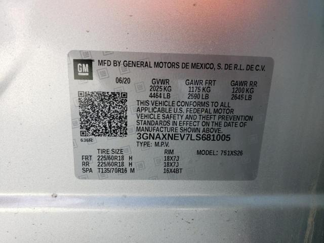 Photo 12 VIN: 3GNAXNEV7LS681005 - CHEVROLET EQUINOX PR 