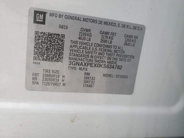 Photo 12 VIN: 3GNAXPEX0KS634782 - CHEVROLET EQUINOX PR 