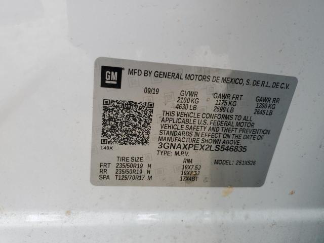 Photo 12 VIN: 3GNAXPEX2LS546835 - CHEVROLET EQUINOX PR 