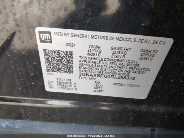 Photo 8 VIN: 3GNAXSEG1RL298373 - CHEVROLET EQUINOX 