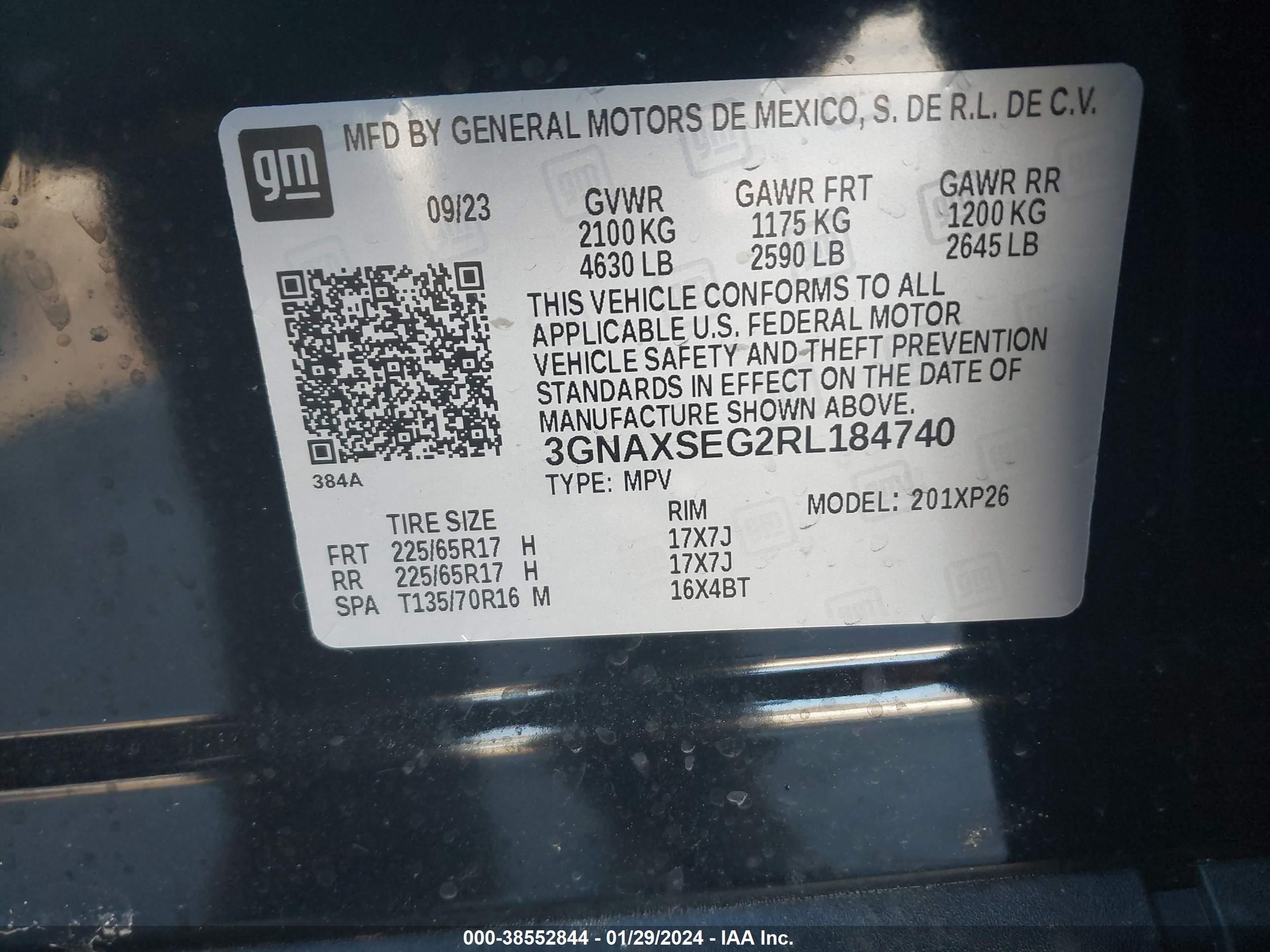 Photo 8 VIN: 3GNAXSEG2RL184740 - CHEVROLET EQUINOX 