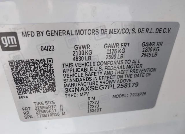 Photo 8 VIN: 3GNAXSEG7PL258179 - CHEVROLET EQUINOX 