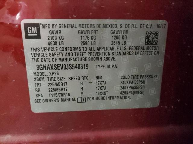 Photo 12 VIN: 3GNAXSEV0JS540319 - CHEVROLET EQUINOX LT 