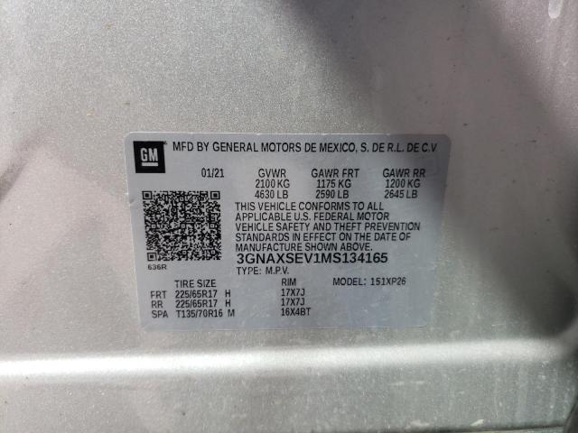 Photo 9 VIN: 3GNAXSEV1MS134165 - CHEVROLET EQUINOX LS 