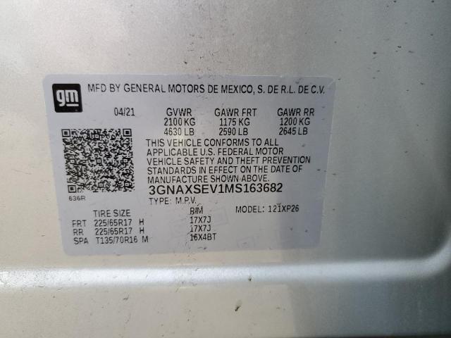 Photo 11 VIN: 3GNAXSEV1MS163682 - CHEVROLET EQUINOX LS 