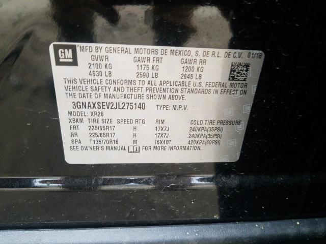 Photo 9 VIN: 3GNAXSEV2JL275140 - CHEVROLET EQUINOX LT 