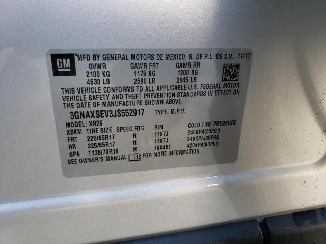 Photo 11 VIN: 3GNAXSEV3JS552917 - CHEVROLET EQUINOX LT 