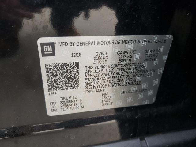 Photo 11 VIN: 3GNAXSEV3KL254511 - CHEVROLET EQUINOX LS 