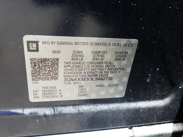 Photo 9 VIN: 3GNAXSEV3LS682716 - CHEVROLET EQUINOX LS 