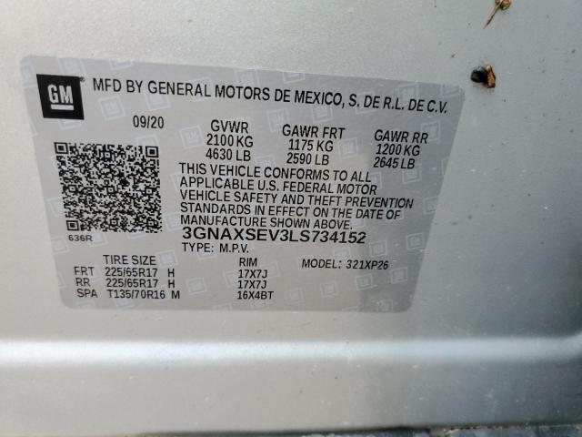 Photo 9 VIN: 3GNAXSEV3LS734152 - CHEVROLET EQUINOX LT 