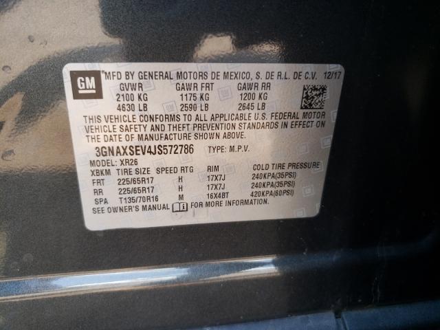 Photo 9 VIN: 3GNAXSEV4JS572786 - CHEVROLET EQUINOX LT 