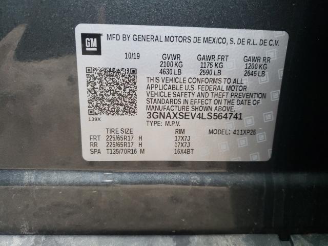 Photo 9 VIN: 3GNAXSEV4LS564741 - CHEVROLET EQUINOX LS 