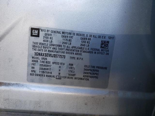 Photo 9 VIN: 3GNAXSEV6JS577570 - CHEVROLET EQUINOX LT 