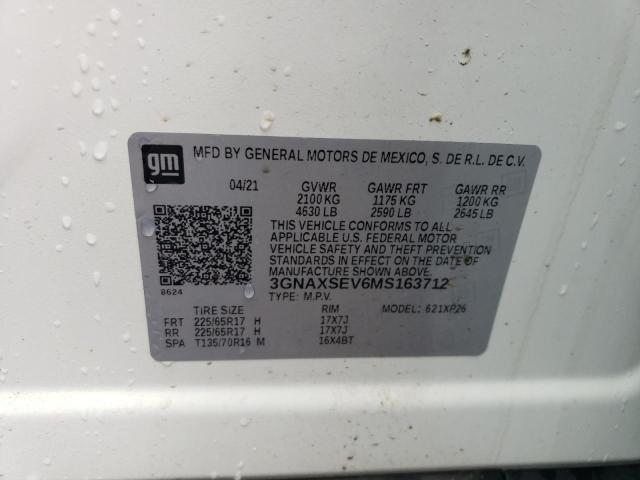 Photo 12 VIN: 3GNAXSEV6MS163712 - CHEVROLET EQUINOX LS 