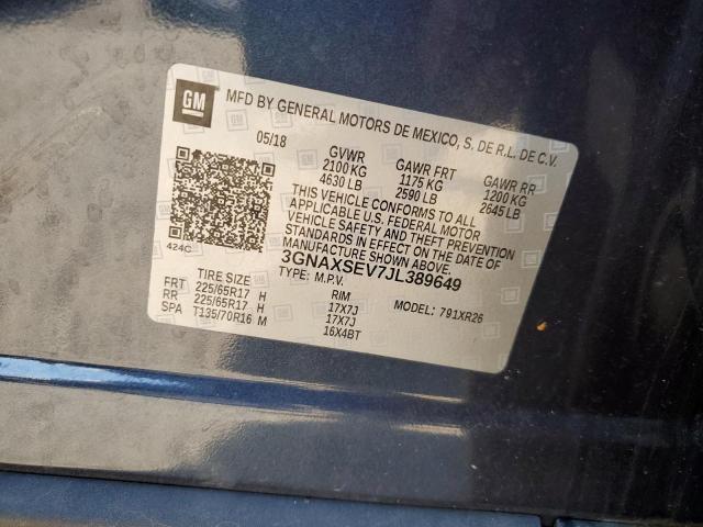 Photo 11 VIN: 3GNAXSEV7JL389649 - CHEVROLET EQUINOX LT 