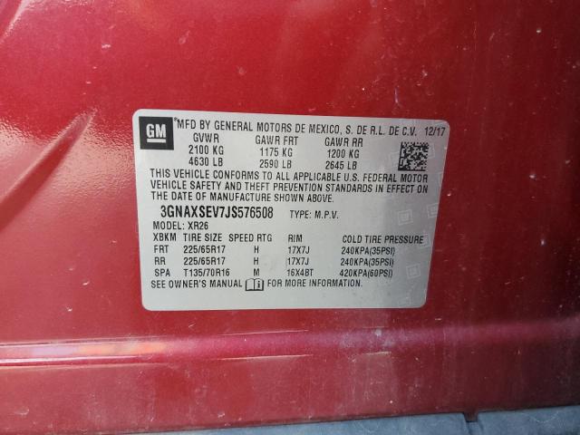 Photo 12 VIN: 3GNAXSEV7JS576508 - CHEVROLET EQUINOX 