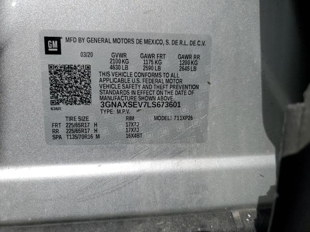 Photo 9 VIN: 3GNAXSEV7LS673601 - CHEVROLET EQUINOX LS 