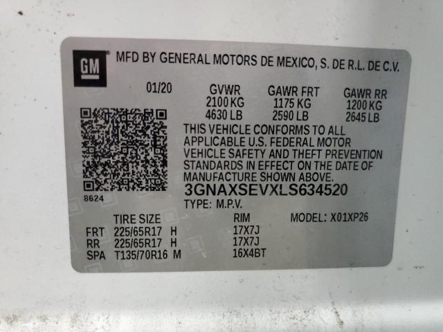 Photo 12 VIN: 3GNAXSEVXLS634520 - CHEVROLET EQUINOX LS 