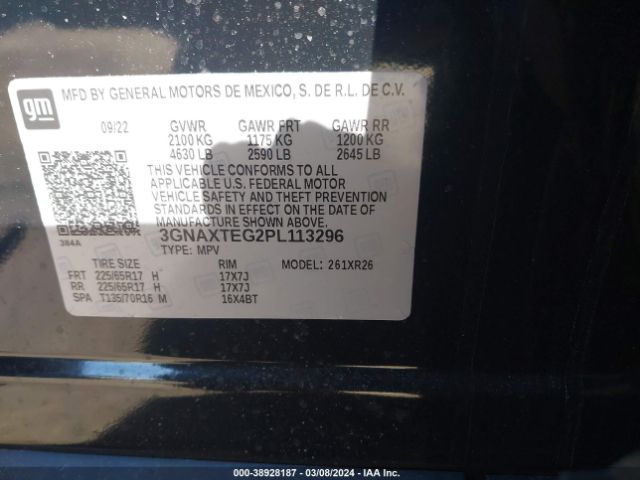 Photo 8 VIN: 3GNAXTEG2PL113296 - CHEVROLET EQUINOX 