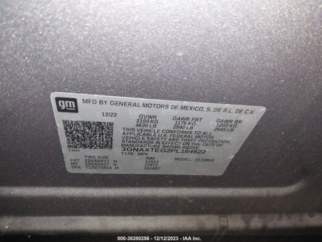 Photo 8 VIN: 3GNAXTEG2PL164622 - CHEVROLET EQUINOX 