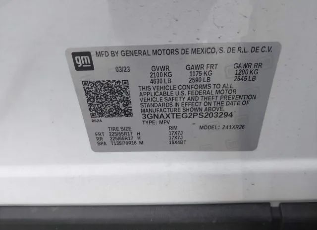 Photo 8 VIN: 3GNAXTEG2PS203294 - CHEVROLET EQUINOX 