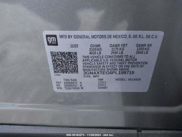 Photo 8 VIN: 3GNAXTEG6PL159715 - CHEVROLET EQUINOX 