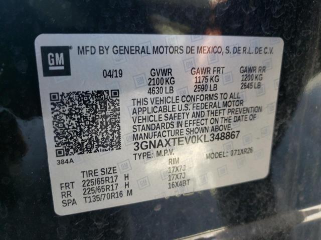 Photo 12 VIN: 3GNAXTEV0KL348867 - CHEVROLET EQUINOX 