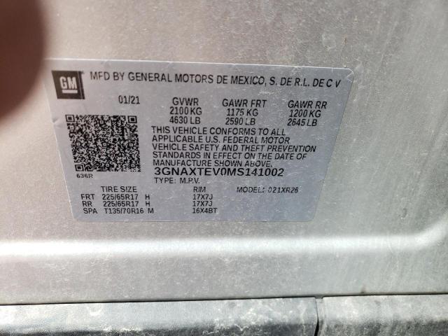 Photo 11 VIN: 3GNAXTEV0MS141002 - CHEVROLET EQUINOX 