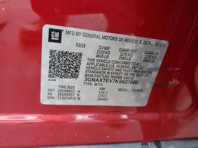 Photo 11 VIN: 3GNAXTEV7KS627660 - CHEVROLET EQUINOX 