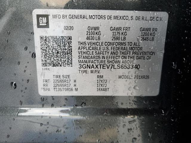 Photo 12 VIN: 3GNAXTEV7LS653340 - CHEVROLET EQUINOX LT 