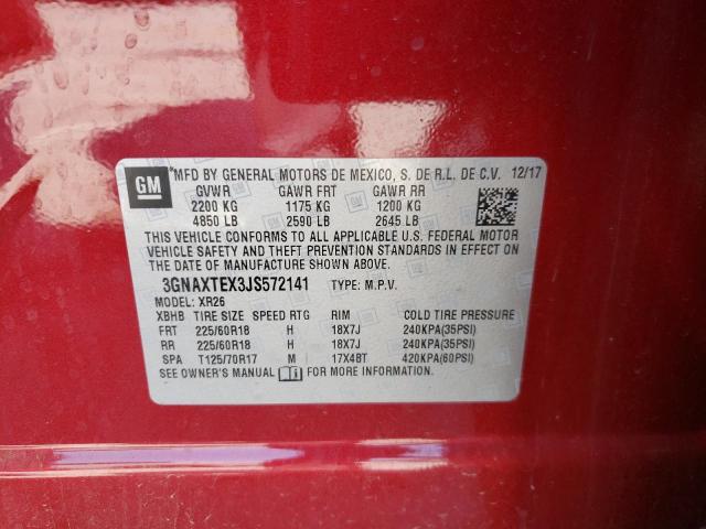 Photo 9 VIN: 3GNAXTEX3JS572141 - CHEVROLET EQUINOX 