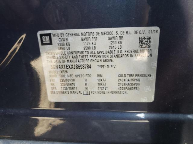 Photo 9 VIN: 3GNAXTEXXJS598784 - CHEVROLET EQUINOX LT 