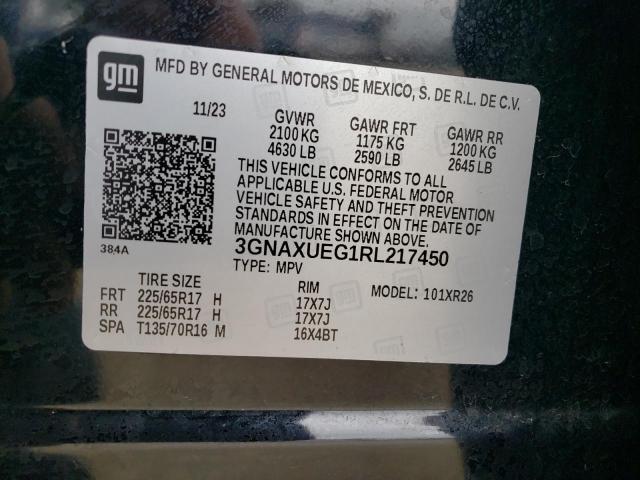 Photo 12 VIN: 3GNAXUEG1RL217450 - CHEVROLET EQUINOX LT 