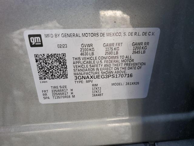 Photo 13 VIN: 3GNAXUEG3PS170716 - CHEVROLET EQUINOX LT 