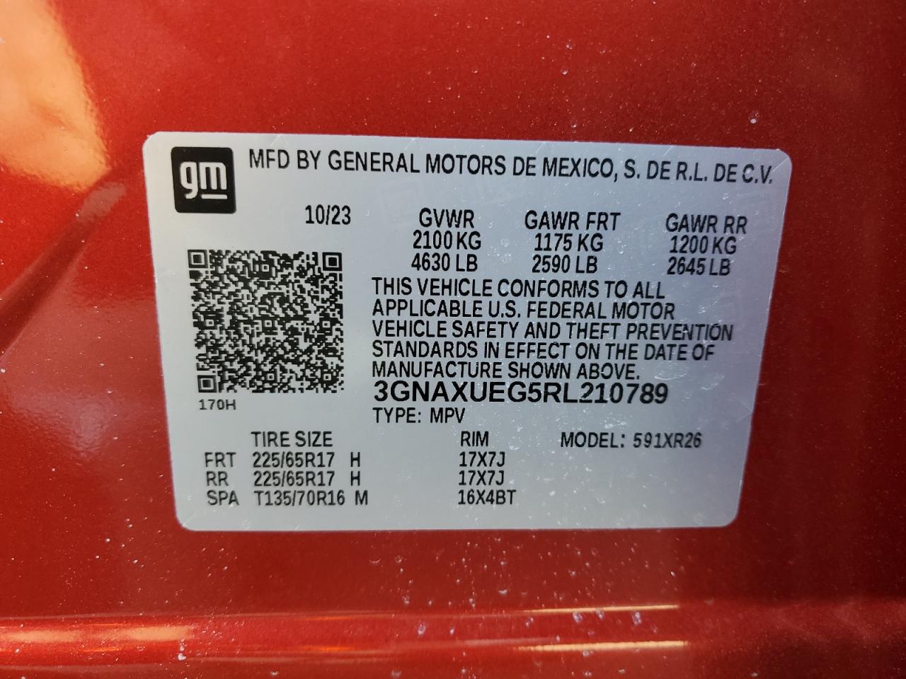 Photo 12 VIN: 3GNAXUEG5RL210789 - CHEVROLET EQUINOX 