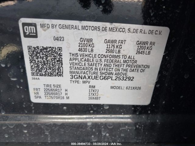 Photo 8 VIN: 3GNAXUEG6PL253292 - CHEVROLET EQUINOX 