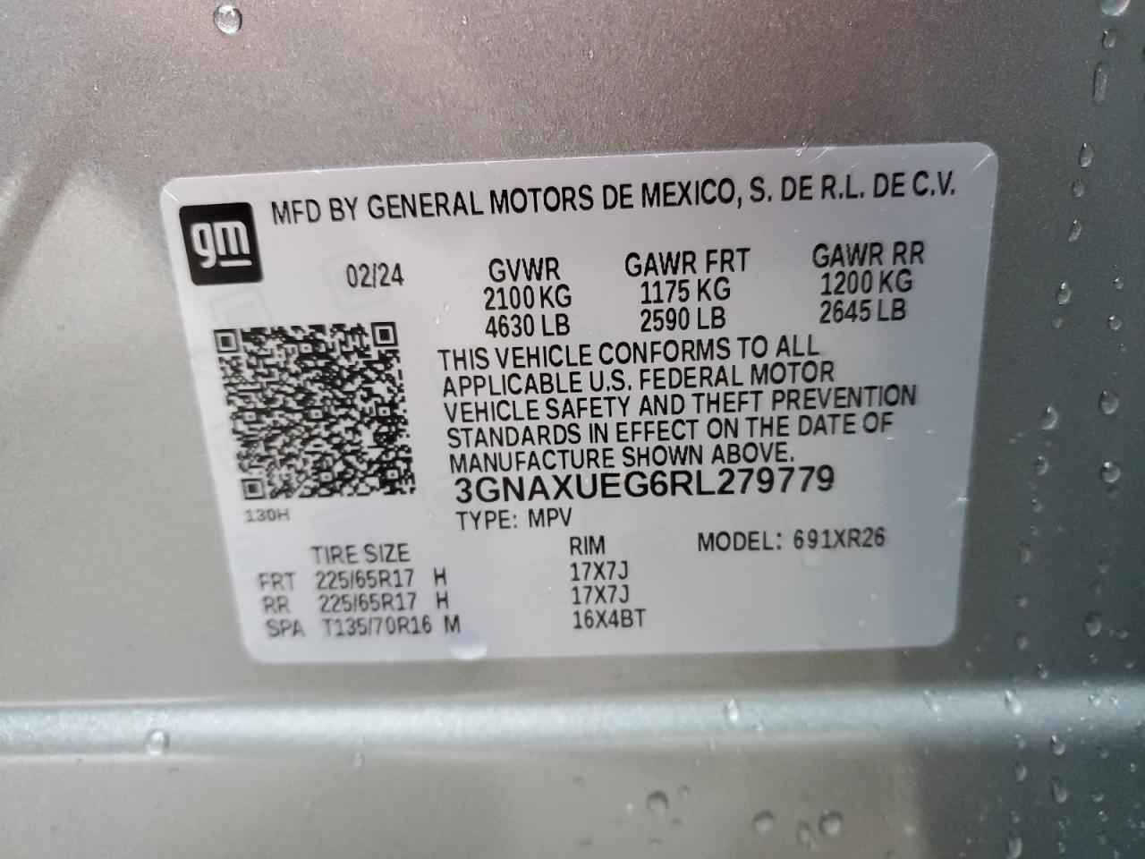 Photo 12 VIN: 3GNAXUEG6RL279779 - CHEVROLET EQUINOX 