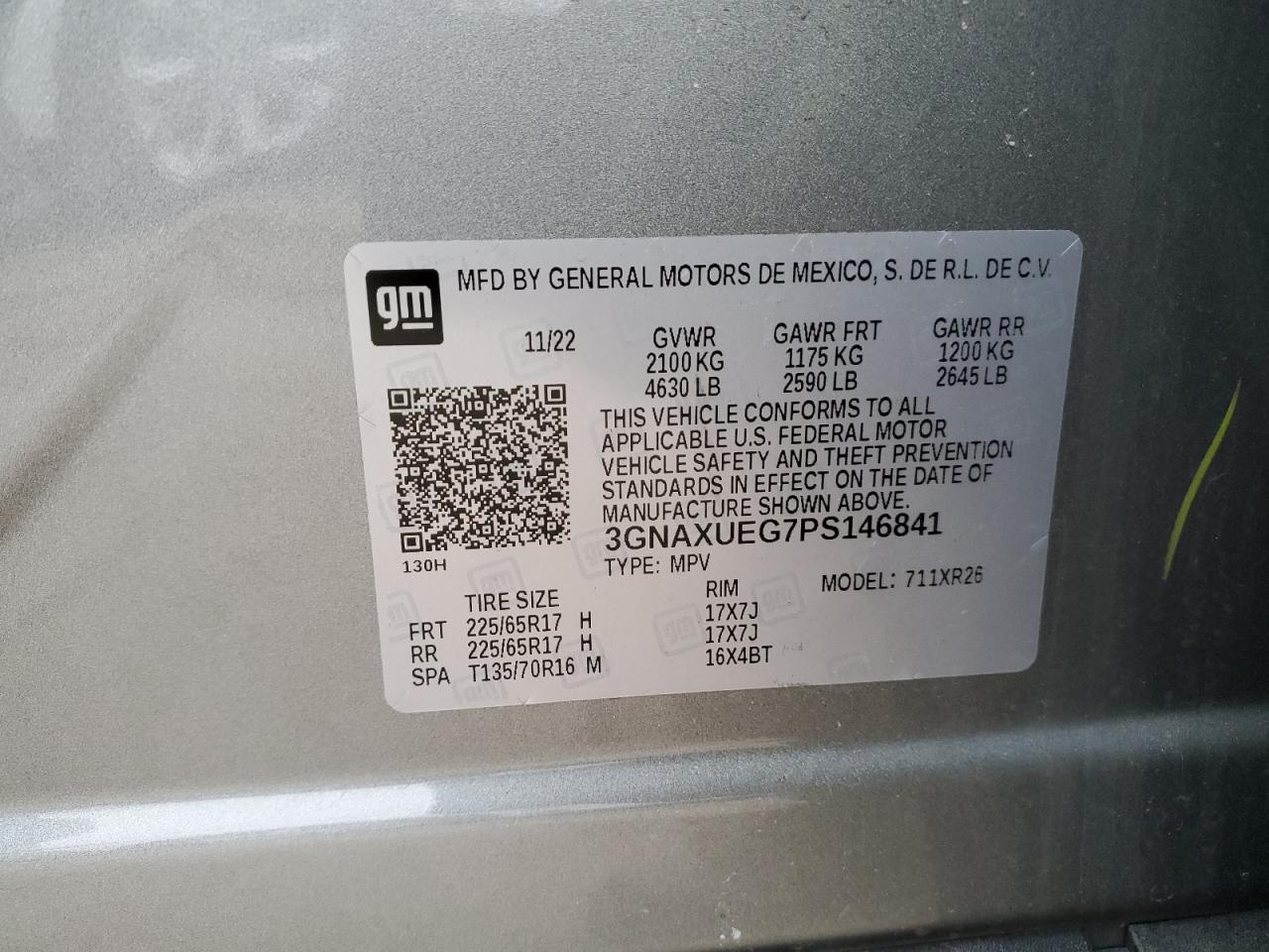 Photo 13 VIN: 3GNAXUEG7PS146841 - CHEVROLET EQUINOX 