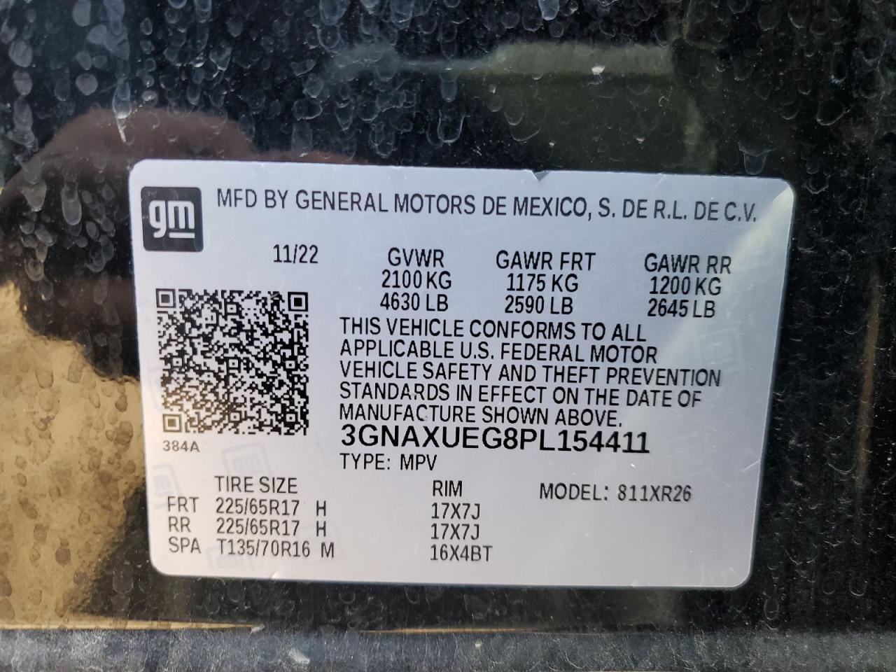 Photo 12 VIN: 3GNAXUEG8PL154411 - CHEVROLET EQUINOX 