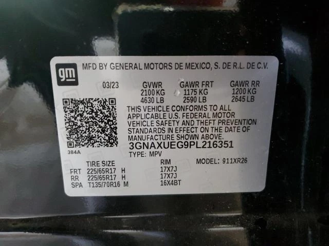 Photo 13 VIN: 3GNAXUEG9PL216351 - CHEVROLET EQUINOX LT 