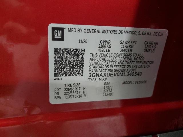 Photo 11 VIN: 3GNAXUEV0ML340549 - CHEVROLET EQUINOX 