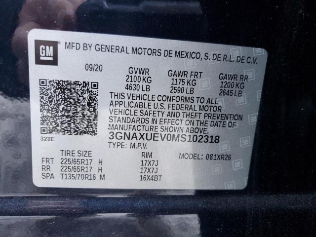 Photo 12 VIN: 3GNAXUEV0MS102318 - CHEVROLET EQUINOX 