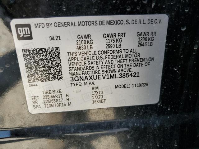 Photo 12 VIN: 3GNAXUEV1ML385421 - CHEVROLET EQUINOX 