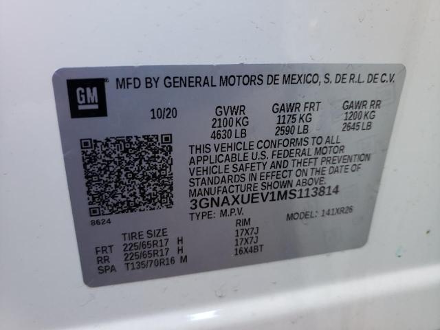 Photo 9 VIN: 3GNAXUEV1MS113814 - CHEVROLET EQUINOX LT 