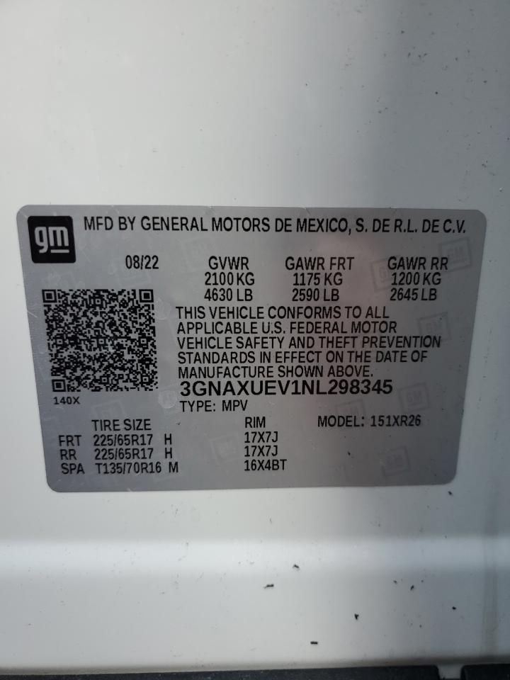 Photo 11 VIN: 3GNAXUEV1NL298345 - CHEVROLET EQUINOX 