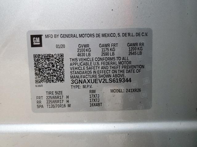 Photo 11 VIN: 3GNAXUEV2LS619344 - CHEVROLET EQUINOX LT 