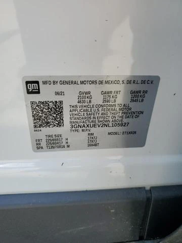 Photo 12 VIN: 3GNAXUEV2NL105927 - CHEVROLET EQUINOX 