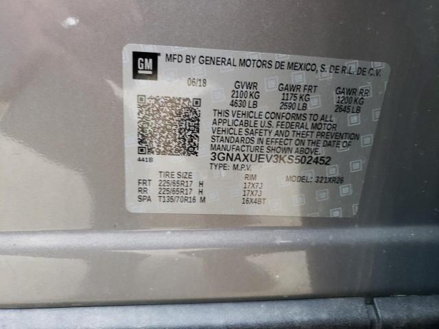 Photo 11 VIN: 3GNAXUEV3KS502452 - CHEVROLET EQUINOX LT 